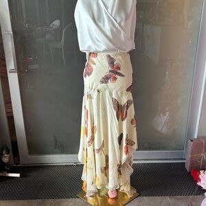 ICONIC 2005 Alexander McQueen Silk Chiffon Printed Butterfly Skirt